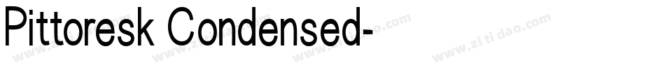 Pittoresk Condensed字体转换